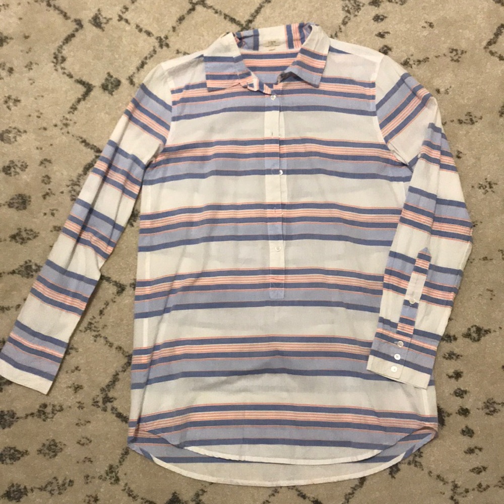 J Crew Half Button Tunic Size Small - image 1